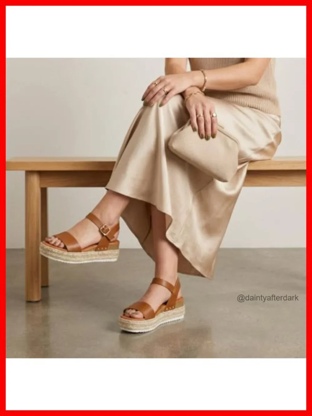 Women's Vegan Leather Espadrille Platform Wedge Sandals with Adjustable Ankle